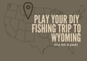 This is a map of where Wyoming is, so they can see where they are planning their DIY fly fishing trip.