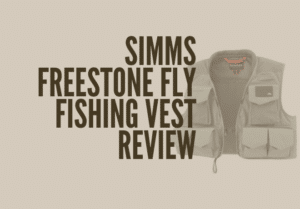 Show the viewers what the Simms Freestone Fly Fishing vest looks like.